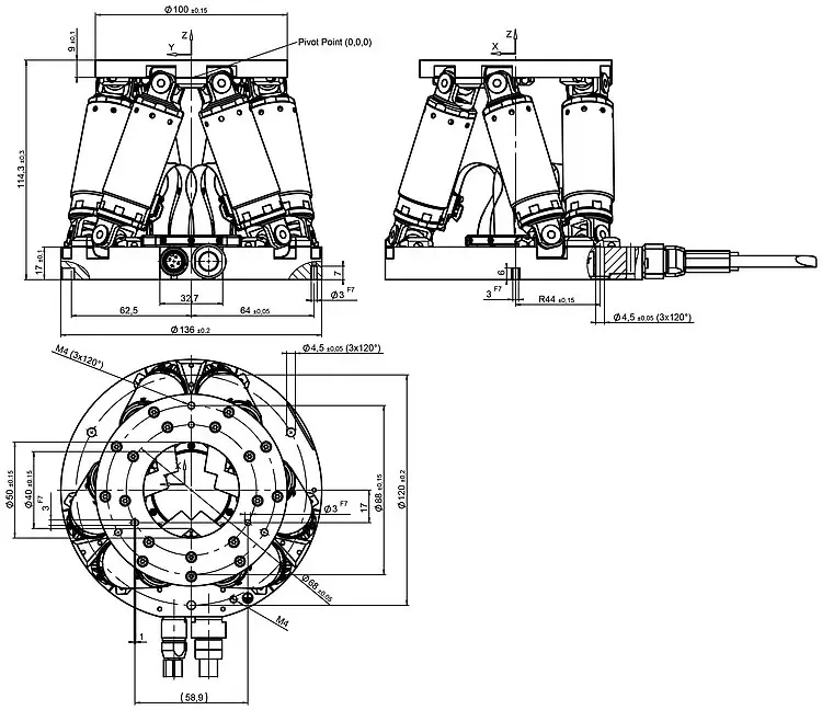 H-811.I2/I2V 六轴小型六足位移台